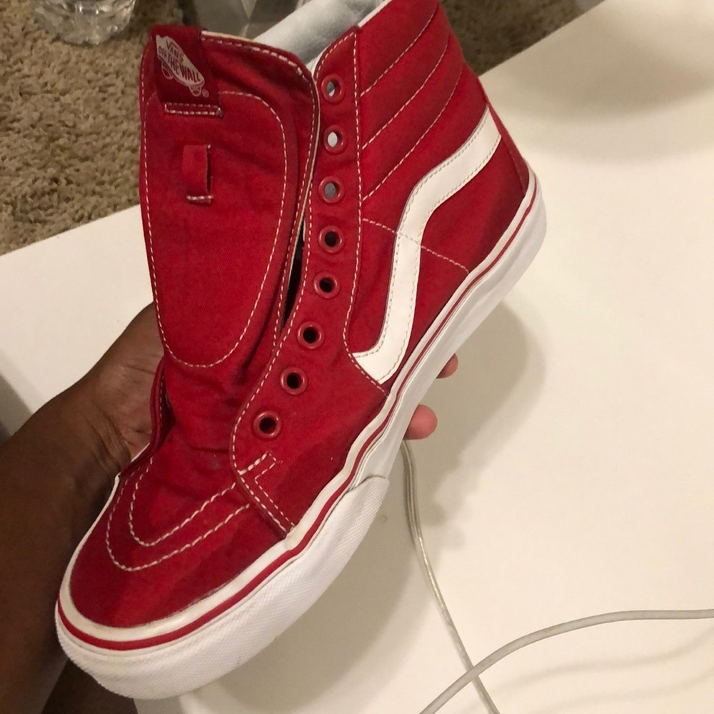 Red Vans Old Skool Hi